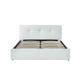 Lit coffre simili blanc coffre 160x200 sommier inclus