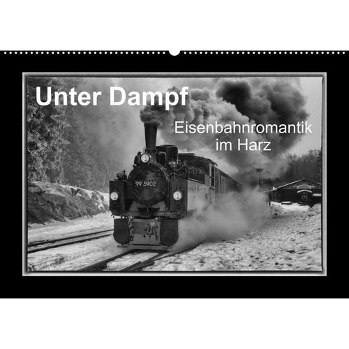 Unter Dampf - Eisenbahnromantik im Harz (Wandkalender 2023 DIN A2 quer)