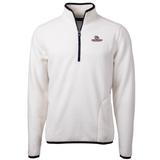 Men's Cutter & Buck Cream Gonzaga Bulldogs Team Logo Cascade Eco Sherpa Fleece Quarter-Zip Pullover Jacket