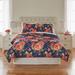 Rosie Quilt Set by BrylaneHome in Floral Navy (Size KING)