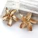 Anthropologie Jewelry | New ~ Anthropologie Pearl Flower Earrings | Color: Gold/White | Size: Os