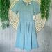 Lularoe Dresses | Lularoe Womens Aztec Print Amelia Short Sleeve Dress Size Xs | Color: Blue | Size: Xs
