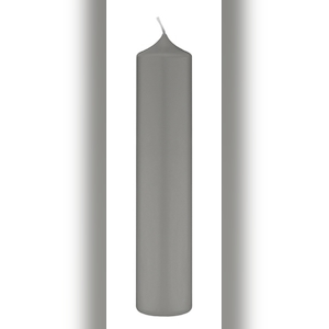 Kopschitz Kerzen Altarkerzen, Kaminkerzen Grau 250 x Ø 80 mm, 4 Stück, Kerzen mit Dornbohrung in RAL Kerzengüte Qualität Image