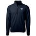 Men's Cutter & Buck Navy Columbia University Team Logo Cascade Eco Sherpa Fleece Quarter-Zip Pullover Jacket