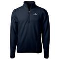 Men's Cutter & Buck Navy Illinois Fighting Illini Team Logo Cascade Eco Sherpa Fleece Quarter-Zip Pullover Jacket