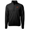 Men's Cutter & Buck Black Oklahoma State Cowboys Team Logo Cascade Eco Sherpa Fleece Quarter-Zip Pullover Jacket