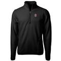 Men's Cutter & Buck Black Stanford Cardinal Team Logo Cascade Eco Sherpa Fleece Quarter-Zip Pullover Jacket