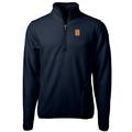 Men's Cutter & Buck Navy Syracuse Orange Team Logo Cascade Eco Sherpa Fleece Quarter-Zip Pullover Jacket
