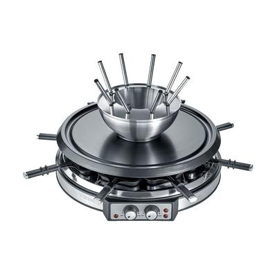 Severin - appareil combiné raclette-fondue 8 personnes - rg2348