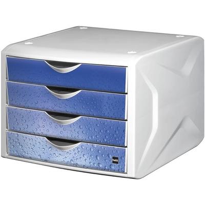 helit Schubladenbox »the chameleon H6129« weiß/blau weiß, 26x21.2x33 cm