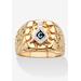 Men's Big & Tall Men'S Yellow Gold-Plated Masonic Insignia Nugget Ring by PalmBeach Jewelry in Gold (Size 11)