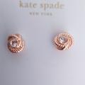 Kate Spade Jewelry | Kate Spade New Rose Gold Round Stone Earrings | Color: Gold/Silver | Size: 1/2"