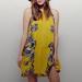 Free People Dresses | Free People Paint The Sun Slip Floral Mini Dress / Cover Up [5] | Color: Brown/Yellow | Size: S