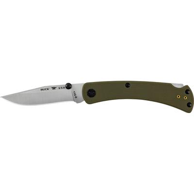 Buck Knives 110 Slim Pro TRX Knife 3.75in S30V Stainless Steel Straight G10 Satin O.D. Green 0110GRS3B/13262