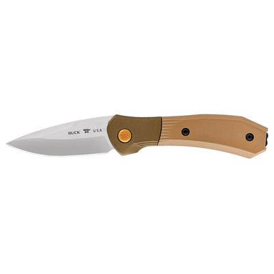 Buck Knives 591 Paradigm Shift Automatic Knife 3in S35VN Stainless Steel Straight G10 Satin Brown 0591BRSB/12865