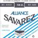 Savarez 540JL High Tension Saiten für Konzertgitarre mit Saitenhalter - Alliance Trebles, Classic Basses, Full 6 String Set