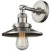 Railroad Satin Nickel 8" High Metal Shade Wall Sconce