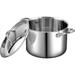 Cooks Standard 8-Quart Stainless Steel Stock Pot w/ Lid Stainless Steel in Gray | 8 H x 10 W in | Wayfair 02716