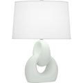 Robert Abbey Fusion Table Lamp Ceramic/Linen in White | 27 H x 19.5 W x 13 D in | Wayfair MCL81