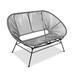 George Oliver Ursula Patio 3 Piece Sofa Seating Group Metal in Gray/White | Wayfair 299FEC6EE0CB4BE7A1F1911895B8BF8F