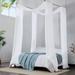 Gracie Oaks Kunta Chiffon Ties Bed Canopy | 216 H x 35 W x 0.01 D in | Wayfair F75632D4059140F28C2DE78A2CF49B02