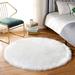 White 59.06 x 59.06 x 2.38 in Living Room Area Rug - White 59.06 x 59.06 x 2.38 in Area Rug - Everly Quinn Rug, Faux Sheepskin Shag Rug, Home Style Sheepskin Rug, Area Rug For Bedroom Living Room Sheepskin | Wayfair