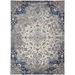 White 0.32 in Area Rug - Bungalow Rose Lillie-Ella Oriental Machine Woven Gray/Blue Area Rug Polyester/Polypropylene | 0.32 D in | Wayfair