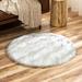 Gray 35.44 x 35.44 x 2.38 in Living Room Area Rug - Gray 35.44 x 35.44 x 2.38 in Area Rug - Everly Quinn Rug, Faux Sheepskin Shag Rug, Home Style Sheepskin Rug, Area Rug For Bedroom Living Room White | Wayfair