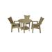 Rosecliff Heights Phat Tommy Lakewoods Outdoor Dining Set Plastic in Green | 35.5 W x 35.5 D in | Wayfair C3A36AC7FD5A4A5697BAED3D5CE5F334