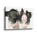 Gracie Oaks Piglet Kisses Gallery Metal in Black/Pink | 32 H x 48 W x 2 D in | Wayfair B2A50F85236644AE9A3FA5DFCDC9C3AA