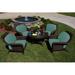 Tortuga Outdoor Sea Pines 4 - Person Seating Group w/ Sunbrella Cushions Wicker/Rattan in Blue | Wayfair LEX-5LDS1 CANMB
