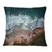 East Urban Home Arial View Of Ocean Waves I - Nautical & Coastal Printed Throw Pillow Polyester/Polyfill blend | 16 H x 16 W x 5 D in | Wayfair