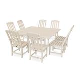 Trex Outdoor Furniture Yacht Club 9-Piece Farmhouse Trestle Side Chair Dining Set