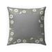 SUMMERTIME GREY SQUARE Indoor|Outdoor Pillow By Kavka Designs