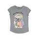 Disney Damen Princesses Vintage Princess Group Women's Organic Rolled Sleeve T-shirt, Melange Grey, S