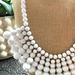 J. Crew Jewelry | 3/$30 J Crew Having A Ball White Beaded Bib Necklace | Color: White | Size: Os