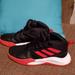 Adidas Shoes | Adidas Own The Game Basketball Shoes Size 5 | Color: Black/Red | Size: 5bb