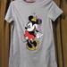 Disney Tops | Disney Minnie Mouse Women's Adult Graphic Tee T-Shirt Size Small Light Gray | Color: Gray | Size: Various