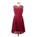 Zanzea Collection Casual Dress - A-Line: Burgundy Dresses - Women's Size 6