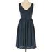 Anthropologie Dresses | Anthropologie Lil Lace Silk Navy Indigo Blue Dress Size 8 Rare | Color: Blue | Size: 8