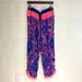 Anthropologie Pants & Jumpsuits | Anthropologie Lilka Pink & Blue Sari Floral Cropped Drawstring Lounge Pant Xsp | Color: Blue/Pink | Size: Xsp
