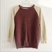 Anthropologie Sweaters | Koto Anthropologie Raglan Cotton Tweed Pullover Sweater | Color: Cream/Red | Size: S