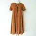 Lularoe Dresses | Lularoe Carly Striped A-Line Knit Dress Xs Heather Rust Copper Short Sleeve | Color: Brown/Orange | Size: Xs