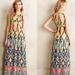 Anthropologie Dresses | Anthro Floreat Dahlia Multi Color Print Maxi Dress | Color: Blue/Yellow | Size: Xs