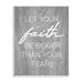 Stupell Industries Faith Bigger Than Fears Quote Rustic Style by Lil' Rue - Textual Art Wood in Brown | 15 H x 10 W x 0.5 D in | Wayfair