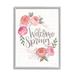 Stupell Industries Welcome Spring Greeting Blossoming Pink Roses Plaid Pattern by Lisa Larson - Painting Canvas in Gray/Green/Pink | Wayfair