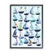 Stupell Industries Nautical Vibrant Sailboats Types Chart by Erica Billups - Graphic Art Wood in Brown | 20 H x 16 W x 1.5 D in | Wayfair