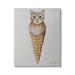 Stupell Industries Tabby Cat Ice Cream Scoop Dessert Waffle Cone by Coco de Paris - Painting Canvas in White | 48 H x 36 W x 1.5 D in | Wayfair