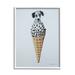 Stupell Industries Dalmation Dog Ice Cream Scoop Waffle Cone by Coco De Paris - Painting Wood in Brown | 14 H x 11 W x 1.5 D in | Wayfair