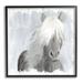 Stupell Industries Dreamy White Mane Horse Rustic Farmland by Kim Allen - Painting Canvas in Gray/White | 17 H x 17 W x 1.5 D in | Wayfair